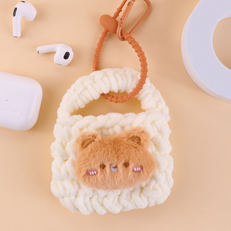 Knitted Earphone Sleeves Apple Protective Female Coin Purses