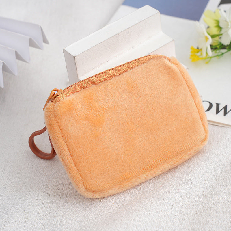 Solid Color Plush Storage Candy Small Cute Children's Coin Purse