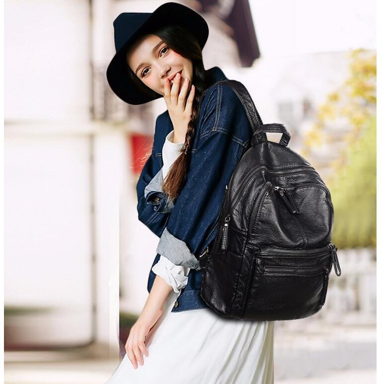 Women's Elegant Korean Fashionable Large Capacity Backpacks