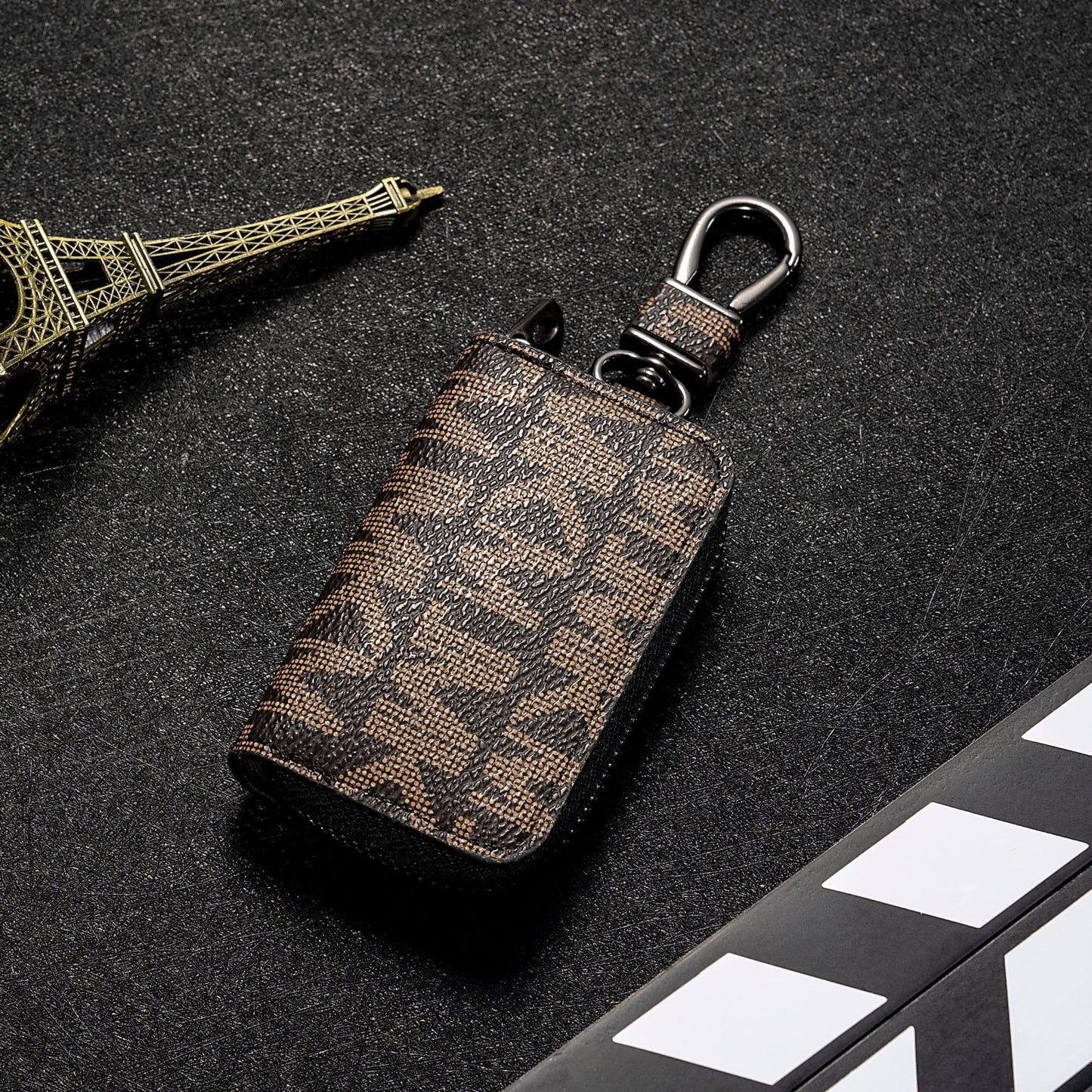 Style Business Carbon Fiber Pattern Car Protector Key Bags