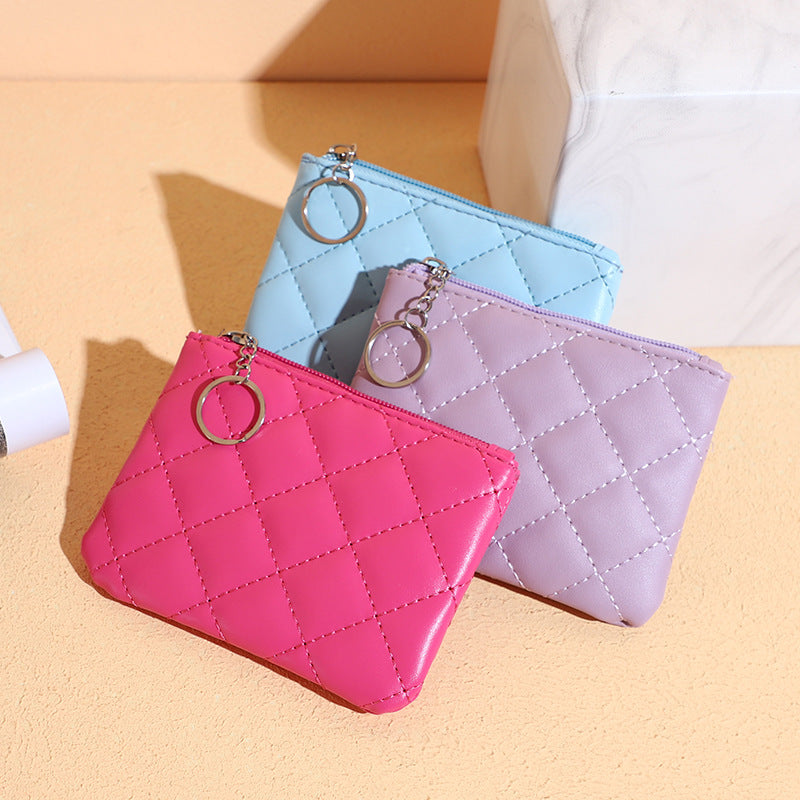 Slouchy Pretty Fashion Embroidered Rhombus Storage Coin Purses