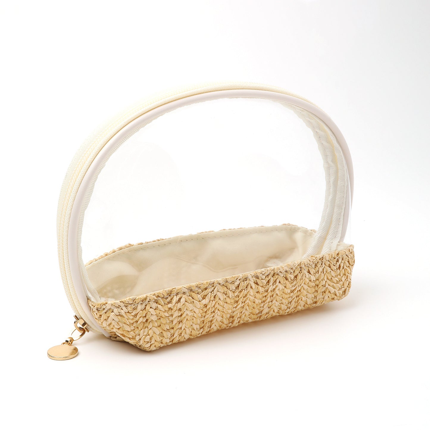 Glamorous Hand-woven Storage Portable Waterproof Straw Cosmetic Bags