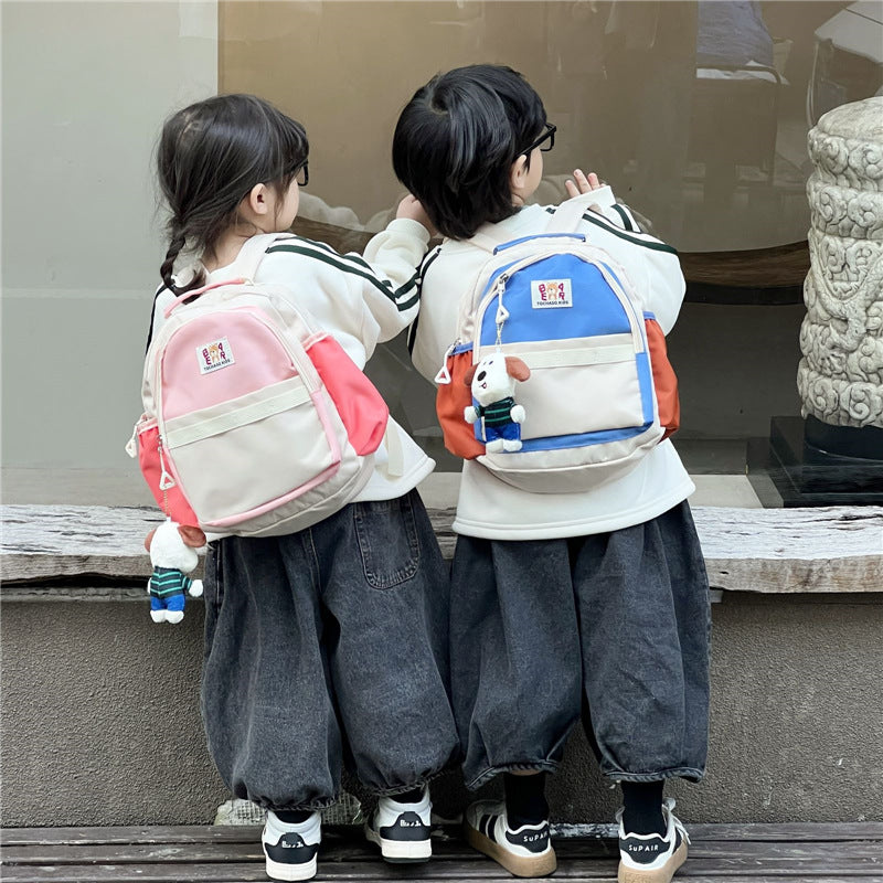 Children's Cute Cartoon Portable Burden Alleviation Puppy Children's Backpacks