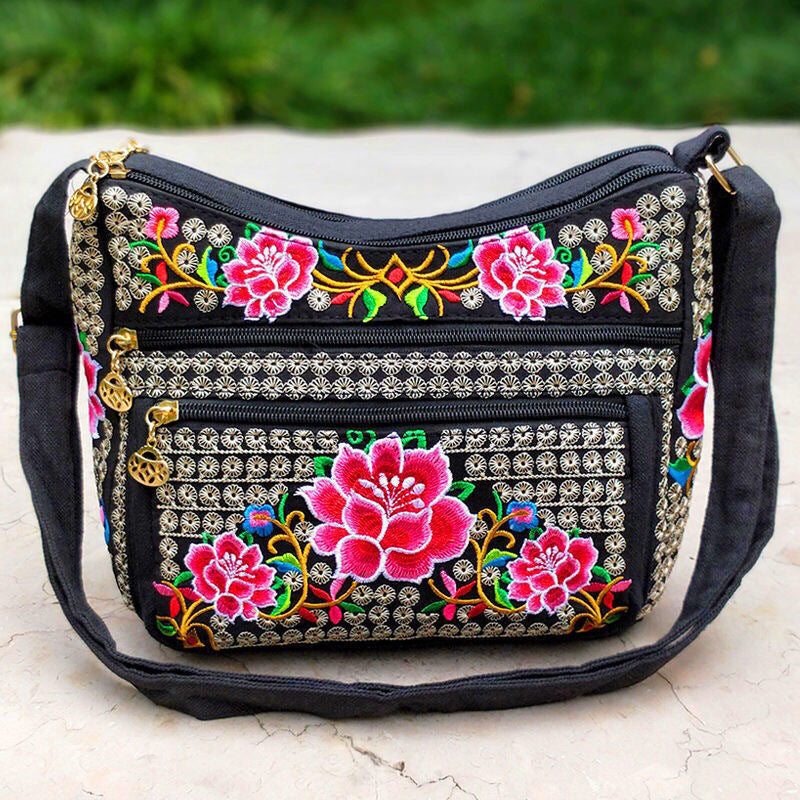 Women's Yunnan National Style Embroidered Full Embroidery Crossbody Bags