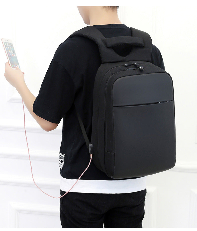 Women's & Men's & Contrast Color Waterproof Charging Business Backpacks