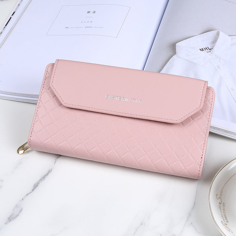 Women's Style Solid Color Simple Long Zipper Ladies Wallets