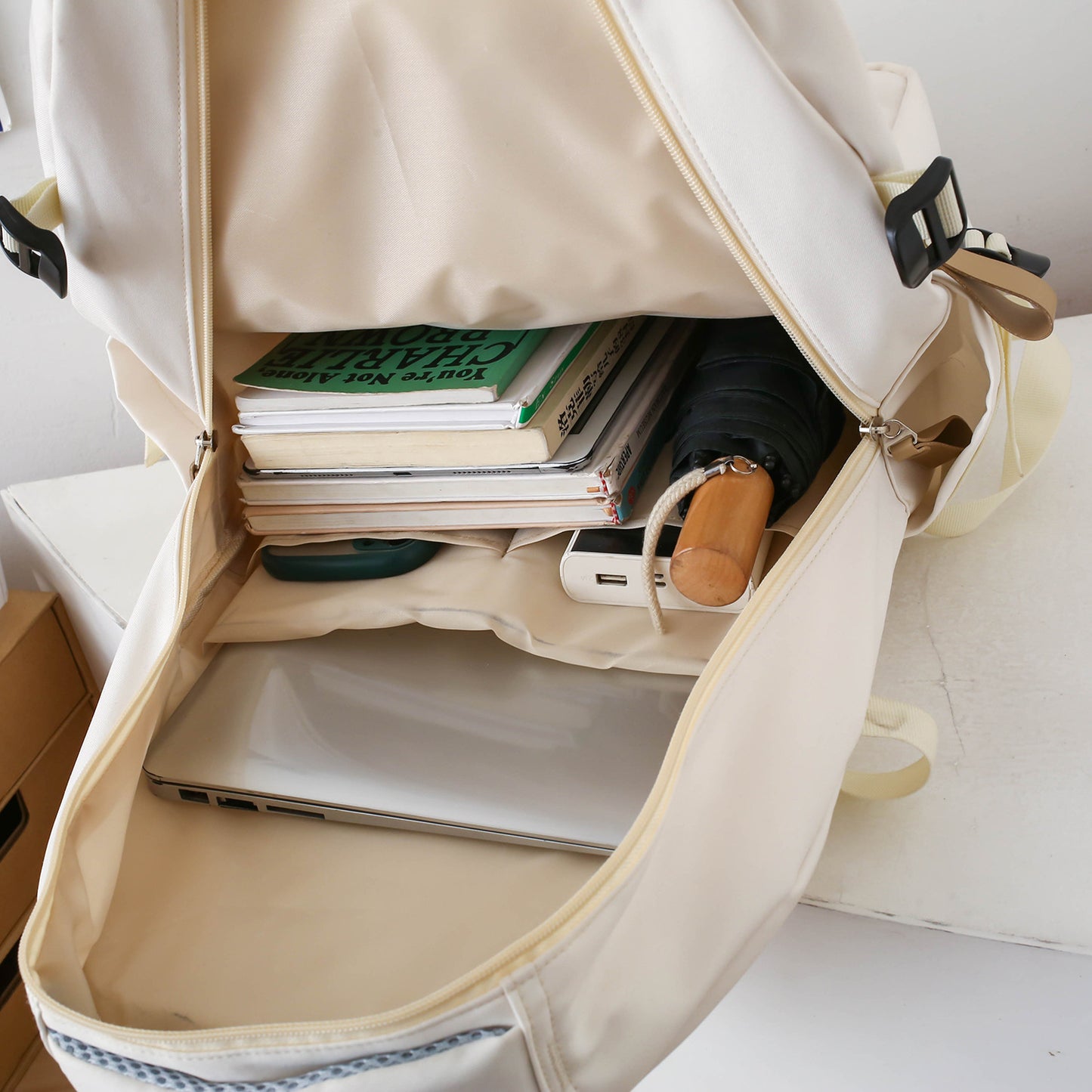 Female College High Red Junior Burden Middle School Students' Schoolbags