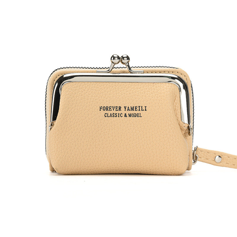 Porte-monnaie de niche simple, court, fin et mignon pour femmes