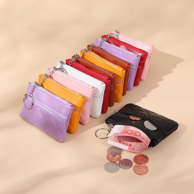 Women's Mini Lightweight Rhombus Pendant Pocket Storage Coin Purses