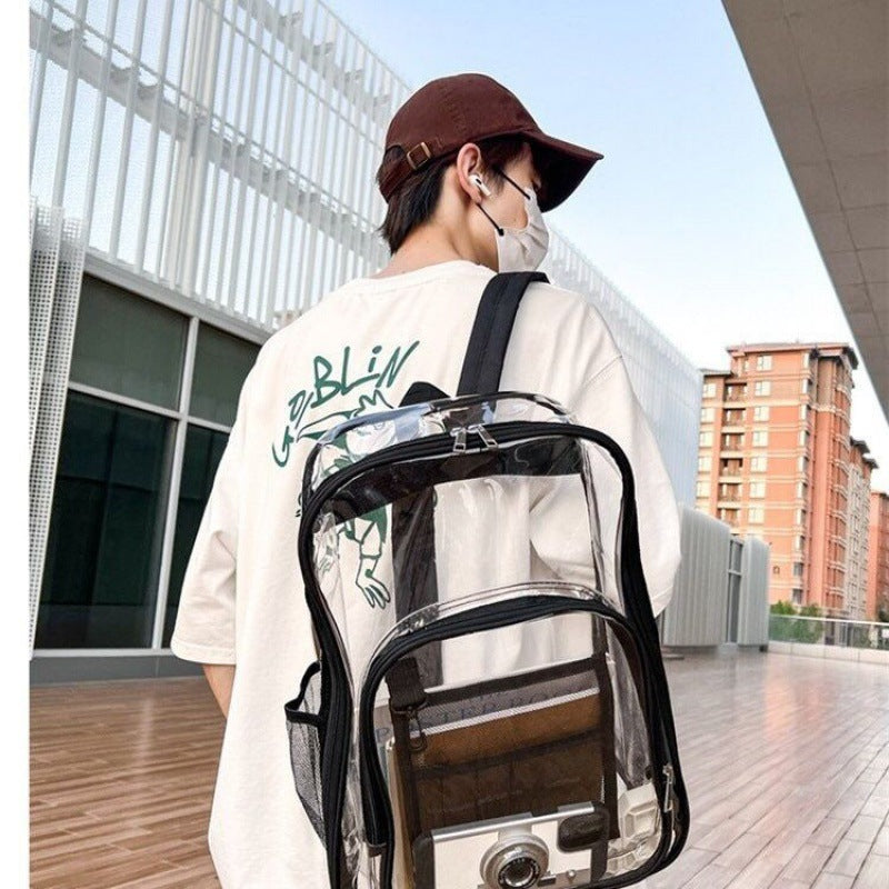 Women's & Men's & Transparent Jelly High College Large Backpacks