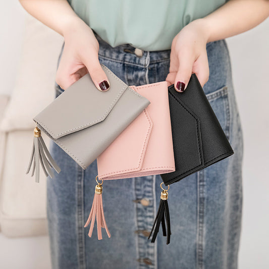 Women's Korean Personality Summer Portable Tassel Small Ladies Wallets