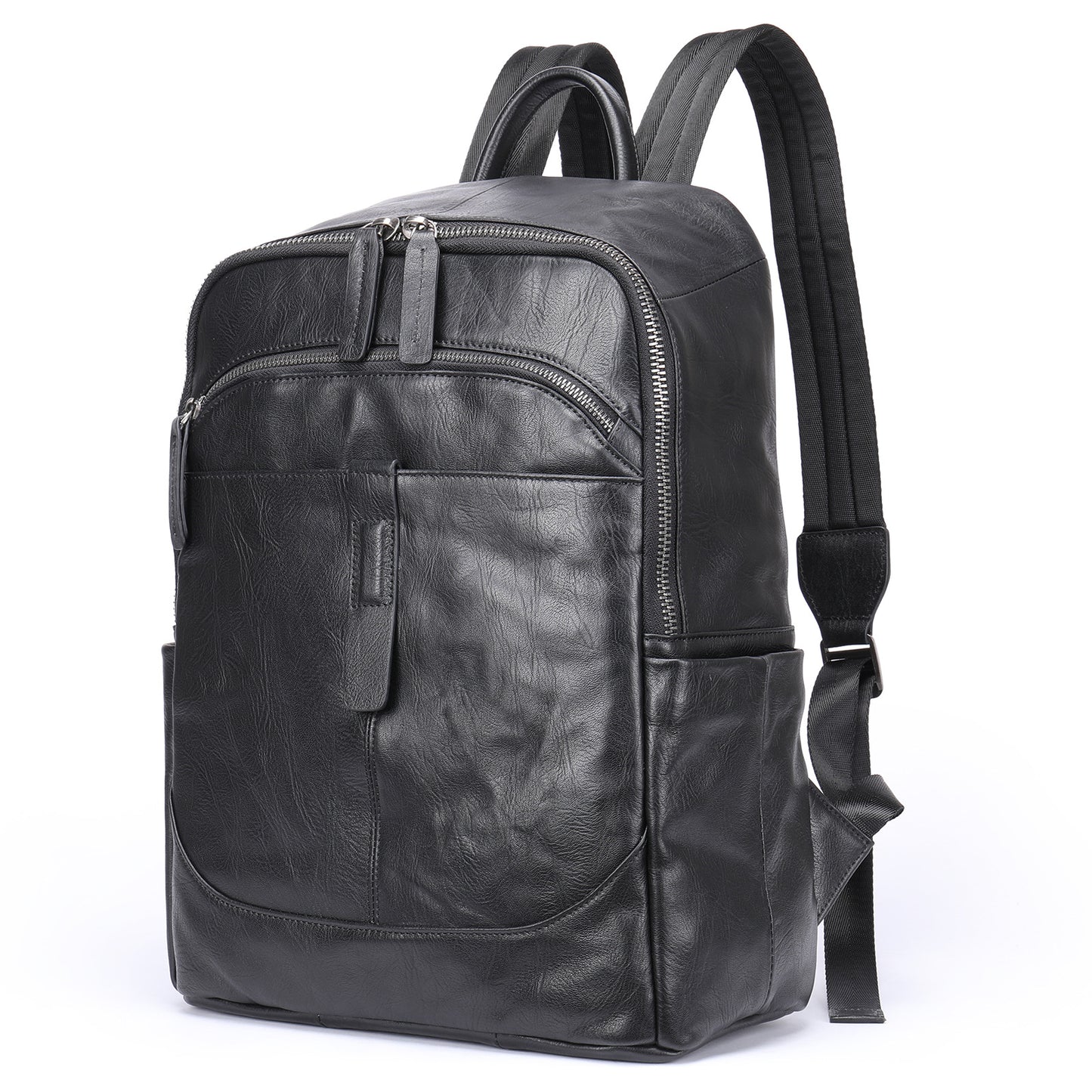 Men's Leather Large Capacity Leisure Business Simple Backpacks