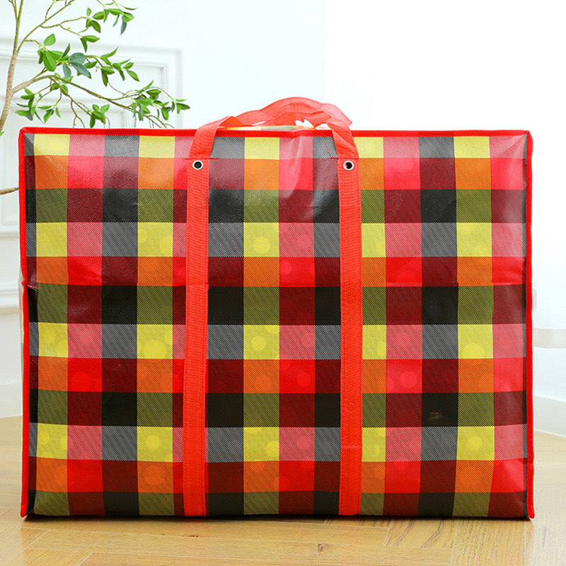 Capacity Woven Thick Color Film Moving Travel Bags