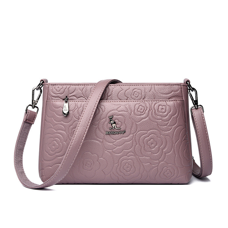 Female Kangaroo Simple Embossed Mom Large Crossbody Bags