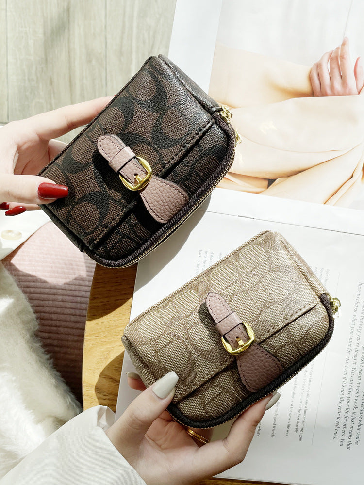 Women's Exquisite Printed Zipper Hand Carrying Small Purses