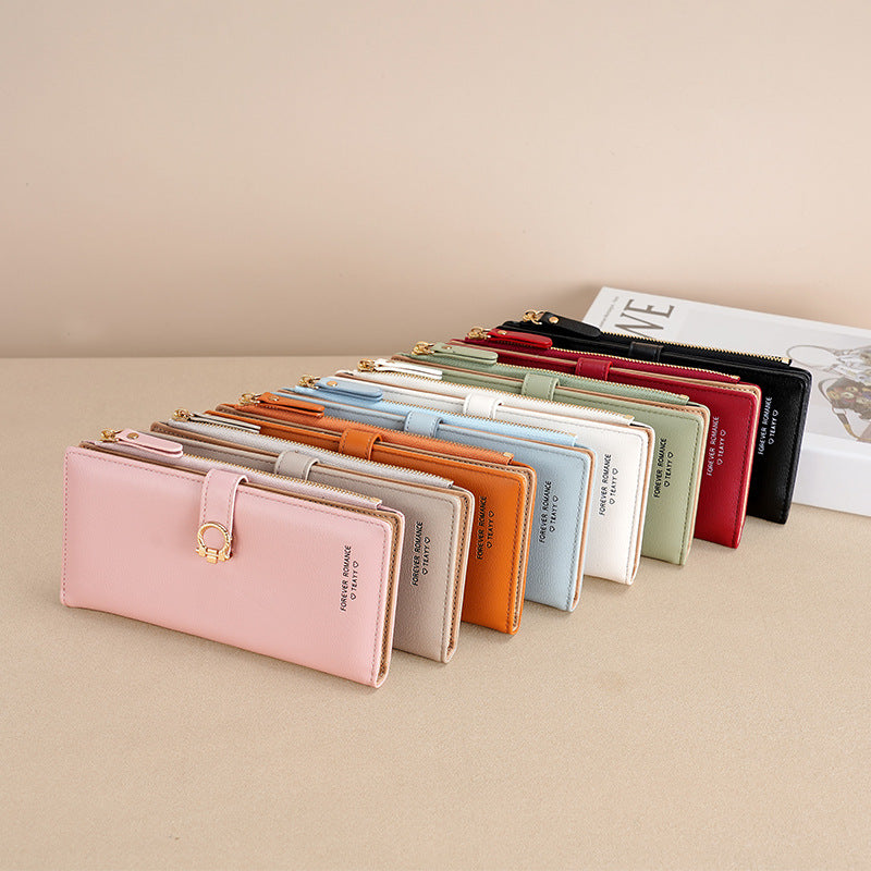 Women's Long Korean Style Large Capacity Multiple Slots Ladies Wallets