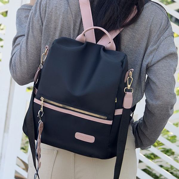 Grands sacs à dos légers à double dos en tissu Oxford pour femmes