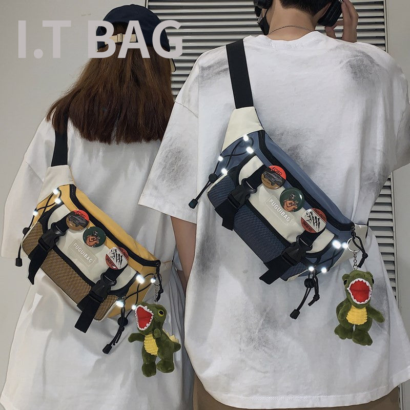 Men's Trendy Cartoon Style Couple Street Female Waist Packs