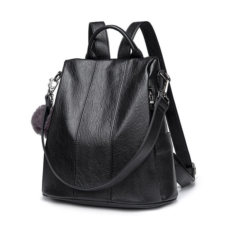 Women's Leather Soft Large Capacity Mummy Korean Backpacks