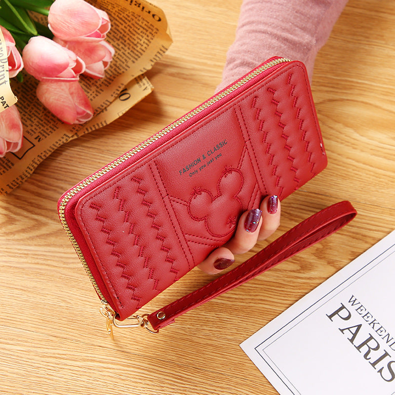 Women's Korean Long Multifunctional Mobile Clip Ladies Wallets