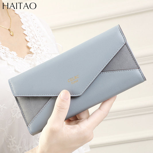 Women's Long High-grade Solid Color Zipper Source Ladies Wallets