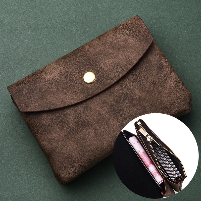 Pochette en cuir souple pour femmes, hommes et petits mini porte-monnaie