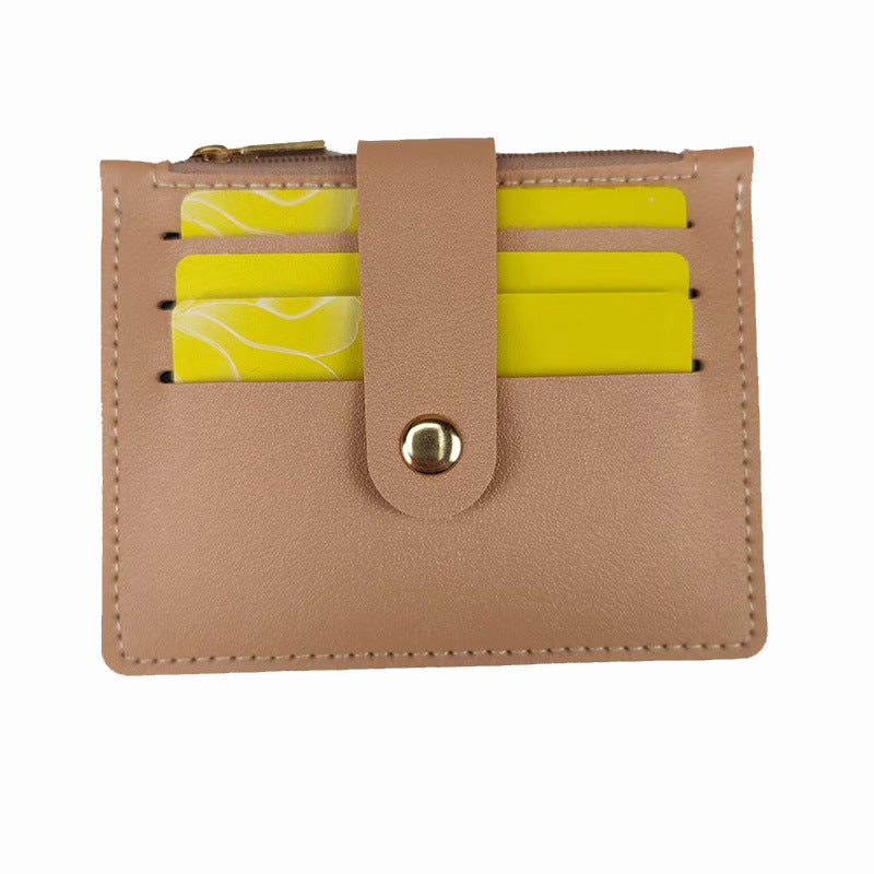 Short Small Certificate With Zipper Hasp Coin Purses