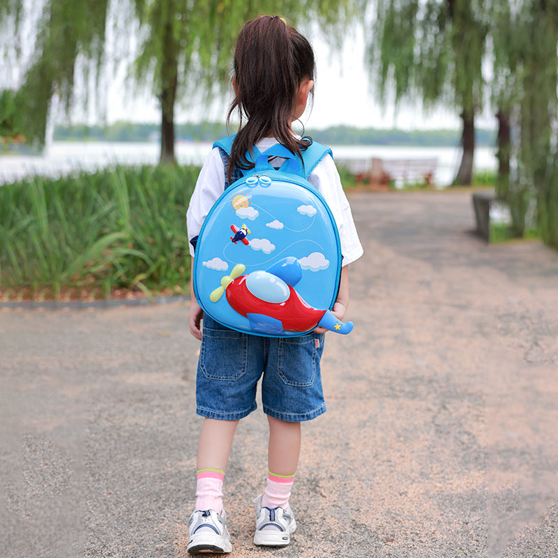 Children's Cartoon Cute Boys Small Plane Egg Backpacks