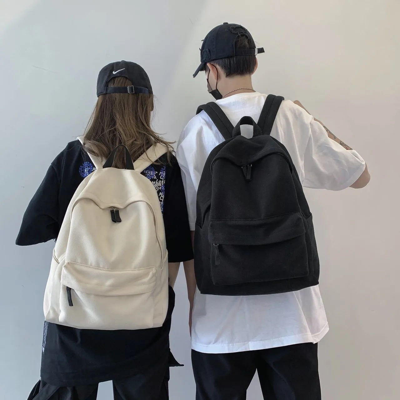 Men's Female Korean Style Simple Fashion University Backpacks