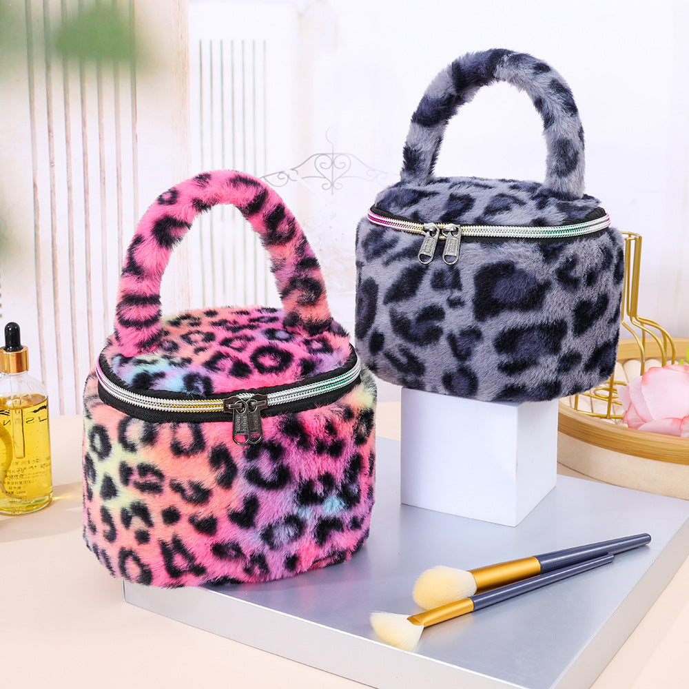 Large Capacity Portable Leopard Print Good-looking Cosmetic Bags