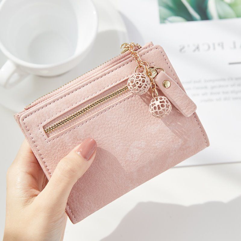 Women's Short Fresh Folding Korean Style Personality Ladies Wallets