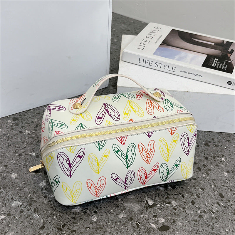 Women's Painted Large Capacity Portable Printing Storage Cosmetic Bags