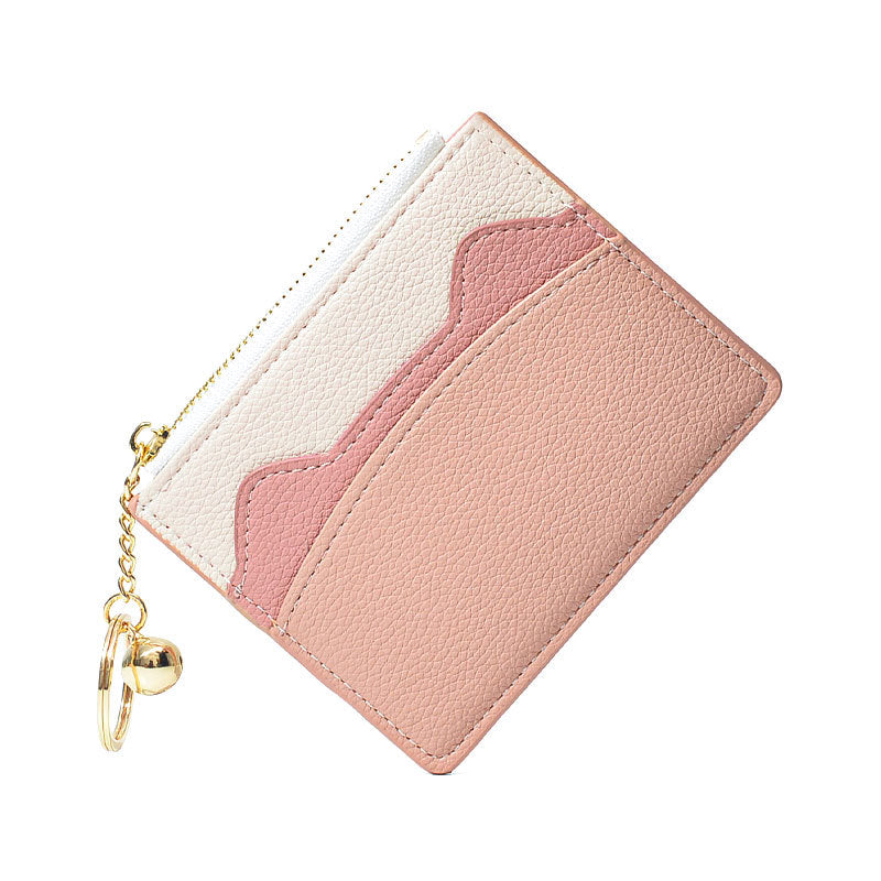 Women's Contrast Color Cute Good-looking Mini Small Card Holder