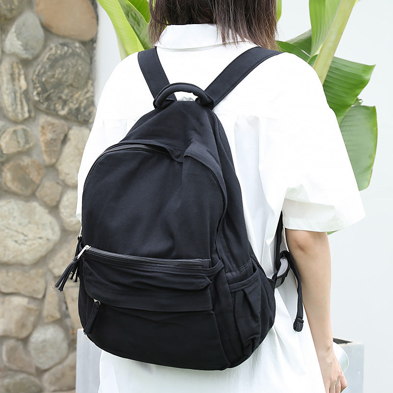 Women's Style Washed Worn Canvas Leisure Forest Backpacks