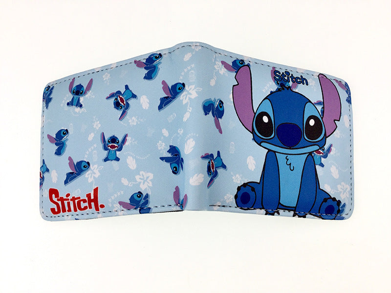 Cute Cartoon Stitch Short Blue Long Ladies Wallets