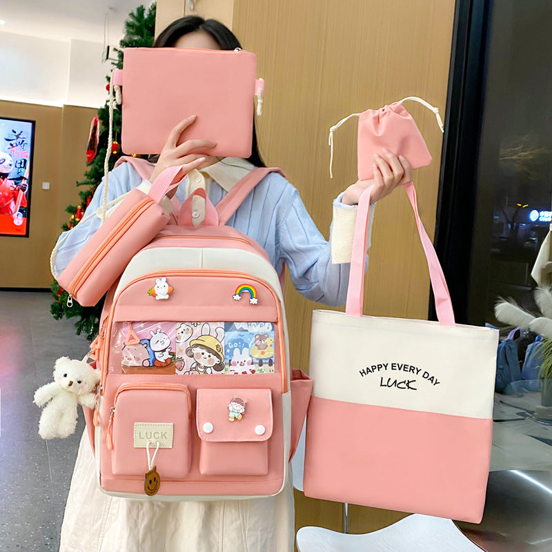 Women's Trendy Color Matching Primary Secondary Good-looking Middle School Students' Schoolbags