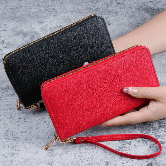 Women's Korean Style Clutch Long Zipper Large Ladies Wallets