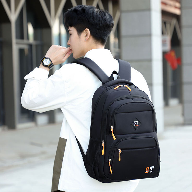 Urban Simple Letter Printing College Computer Backpacks