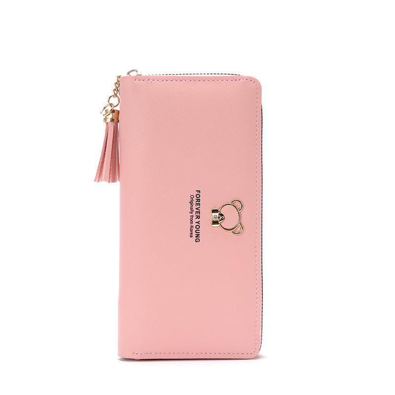 Long Bear Tassel Fashion Clutch Multifunctional Ladies Wallets