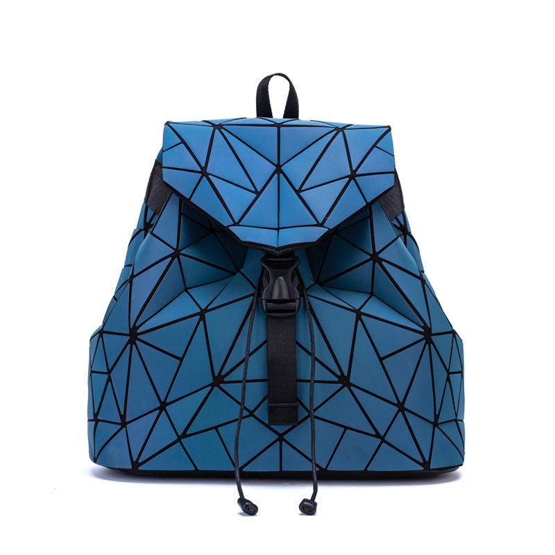 Women's Geometric Night Song Colorful Rhombus Trendy Backpacks