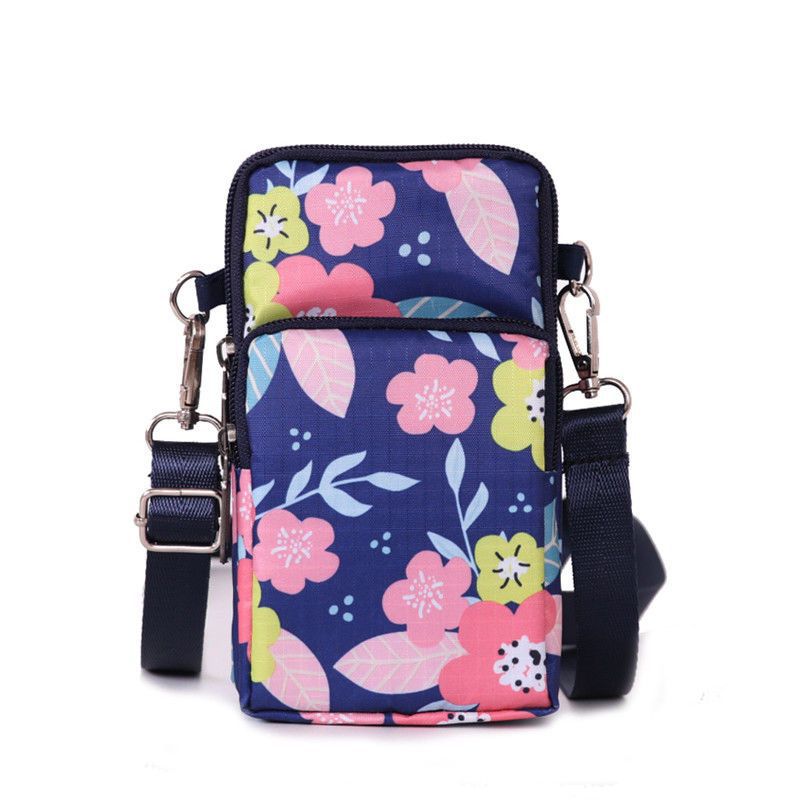 Women's Mobile Mini Large Screen Canvas Halter Phone Bags