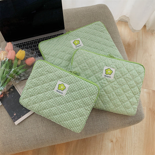 Style Plaid Floral Hand-held File Inch Tablet Bags