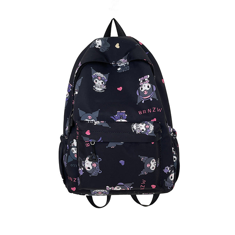 Women's Clow Style Simple Junior's Large Capacity Elementary School Students' Schoolbags