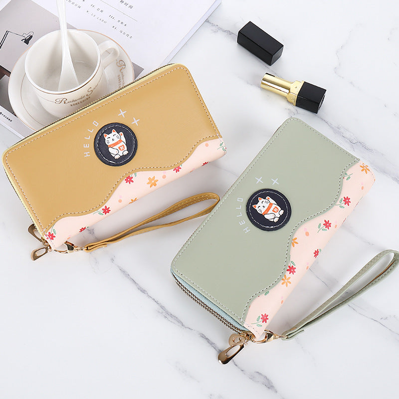 Women's Zipper Cartoon Cute Large Capacity Multifunctional Ladies Wallets