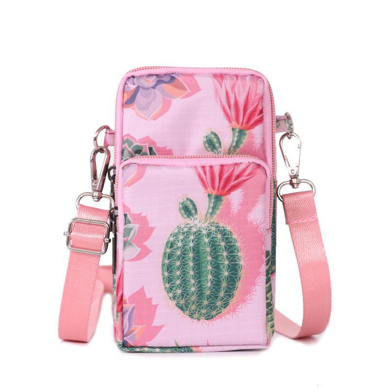 Women's Mobile Mini Large Screen Canvas Halter Phone Bags