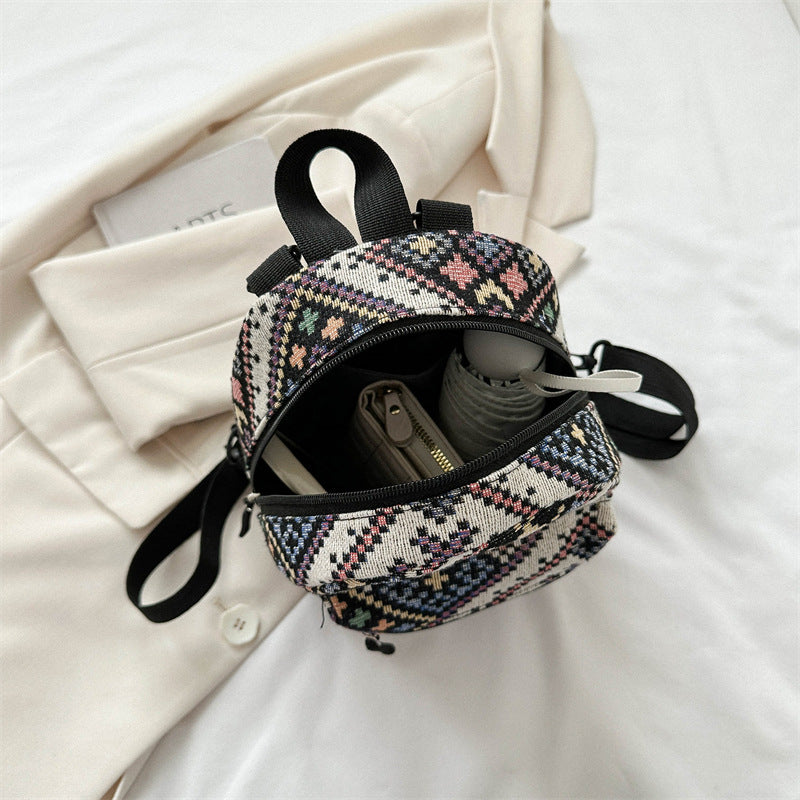 Large Capacity Canvas Retro Ethnic Style Backpacks