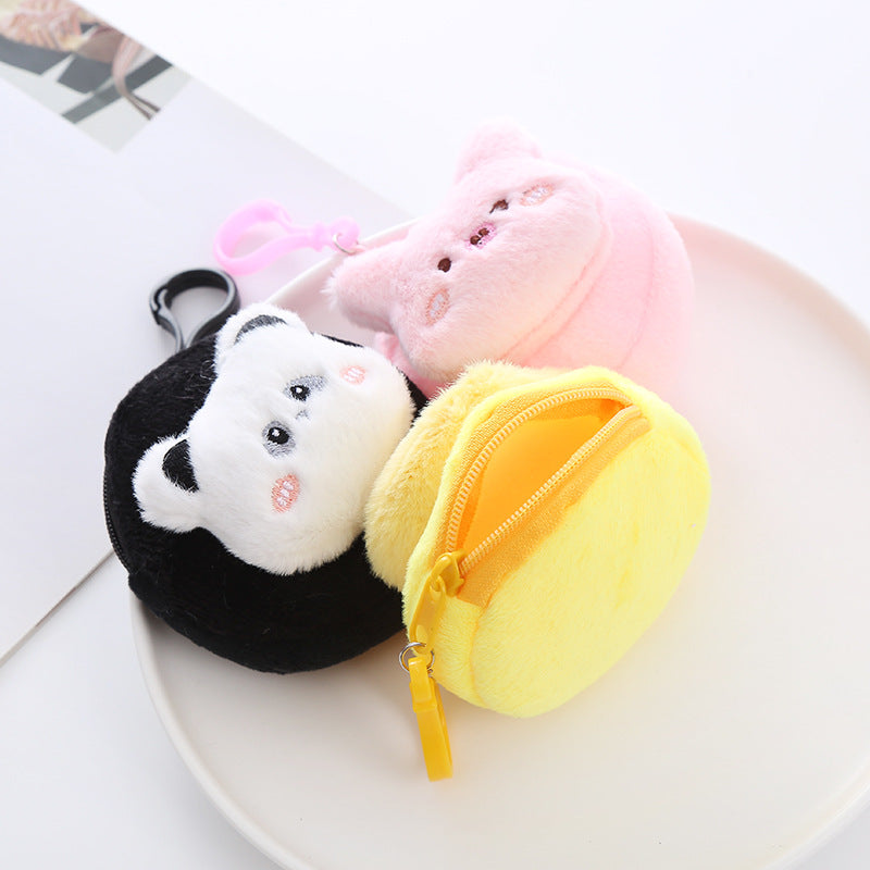 Plush Frog Rabbit Doll Cute Round Coin Purses