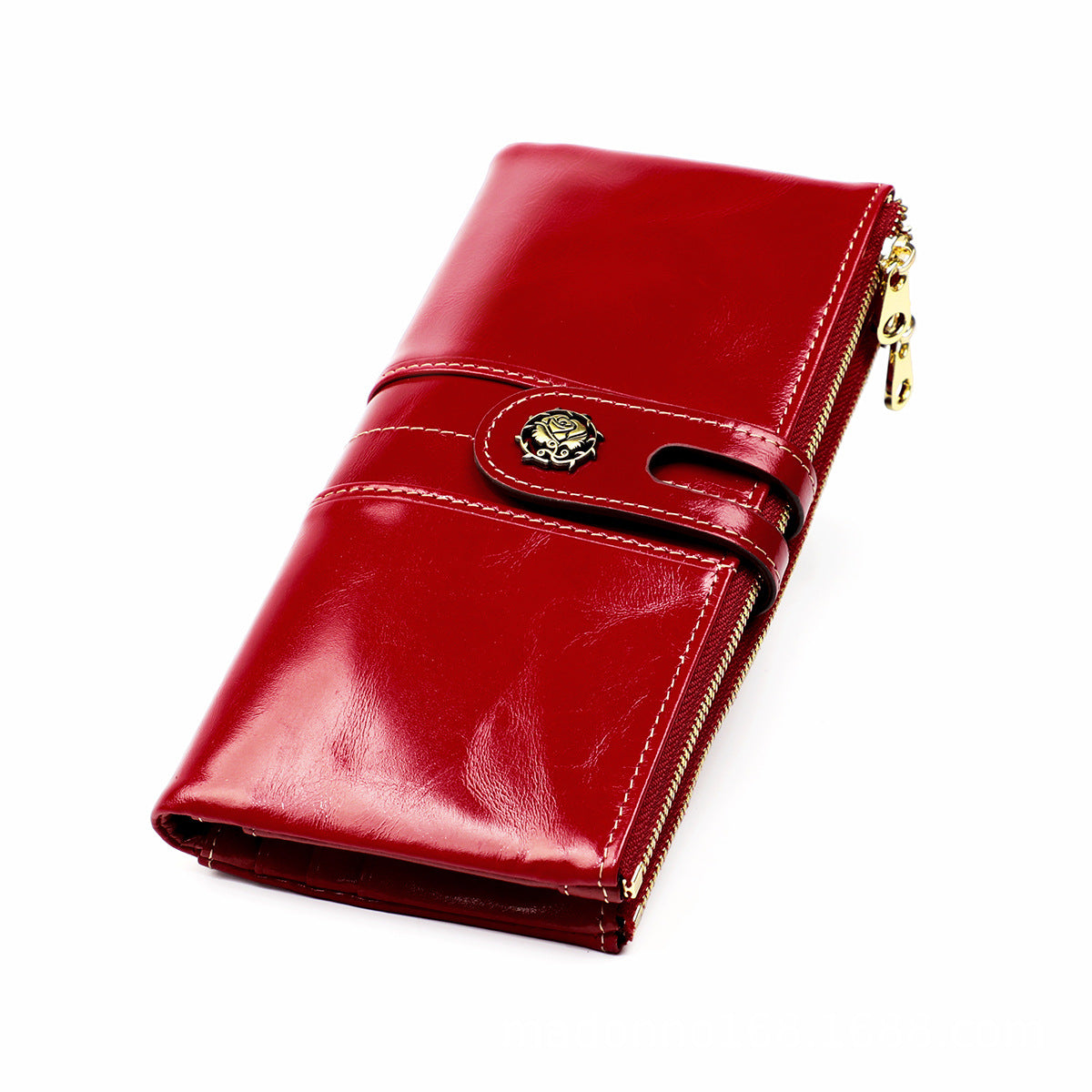 Women's Leather High-grade Long Cowhide Clutch Zipper Ladies Wallets