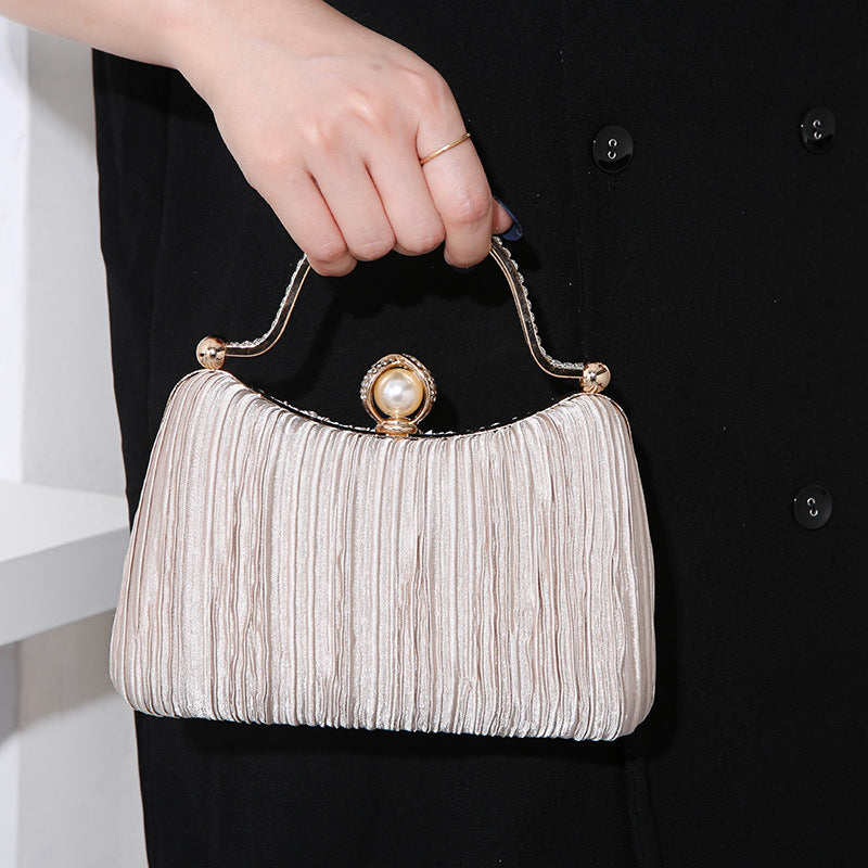 Women's Pearl Dinner Clutch Elegant Dress Banquet Evening Bags