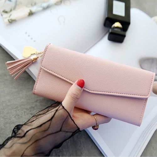 Portefeuilles pour femmes de style coréen à pochette longue et haute